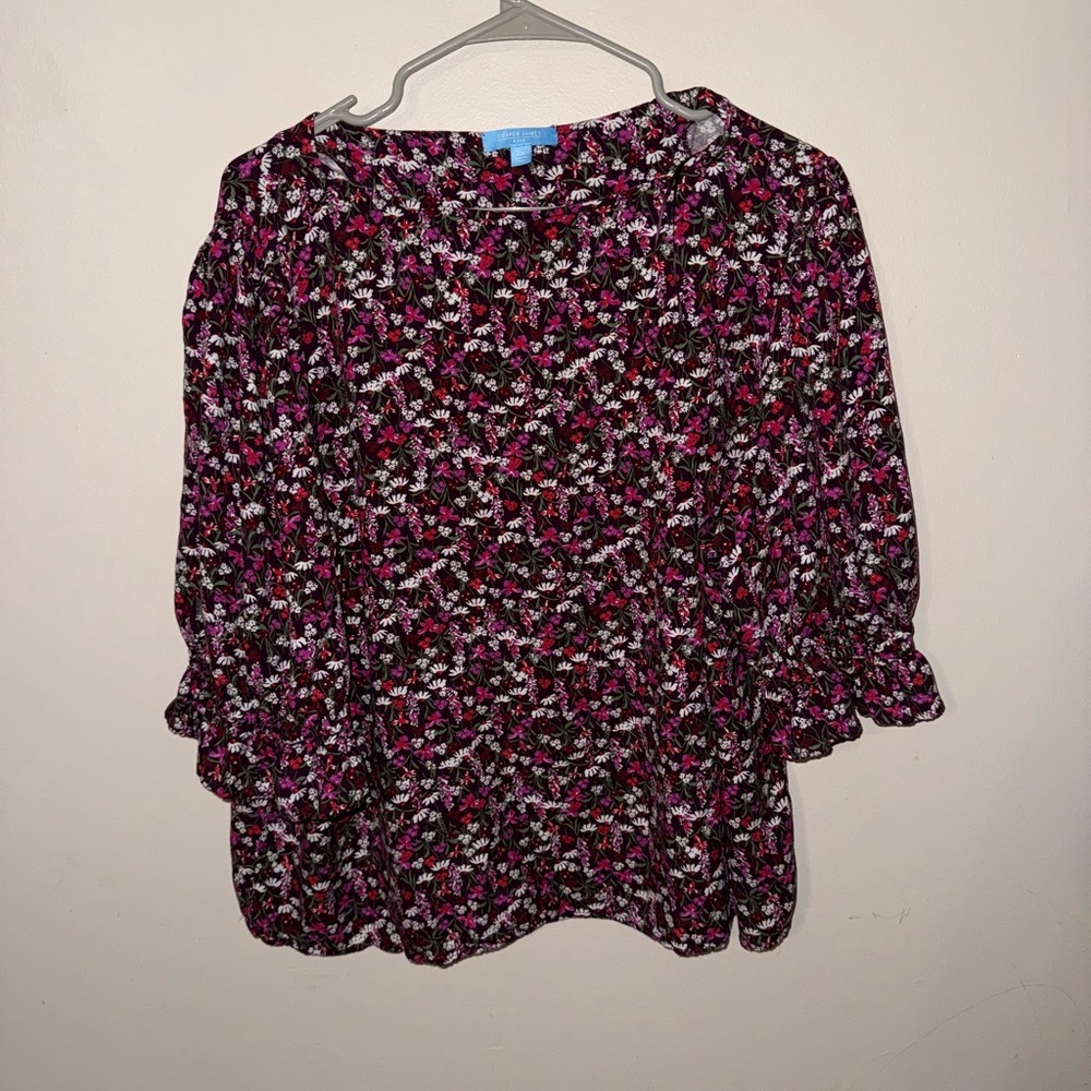 Draper James RSVP floral print blouse 2X